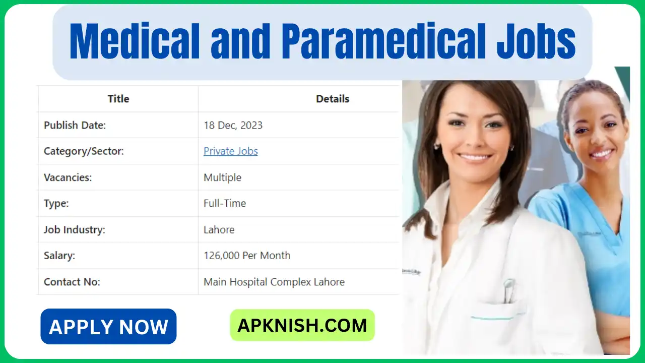 Medical and Paramedical Job